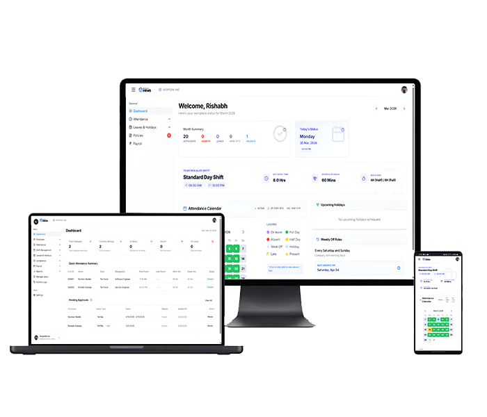HRMS Dashboard Mockups
